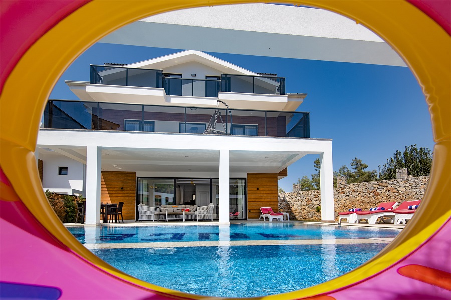 Fethiye Hisarönünde 4+1 Özel Havuzlu Doğa Manzaralı Lüks Kiralık Villa DRM-2123