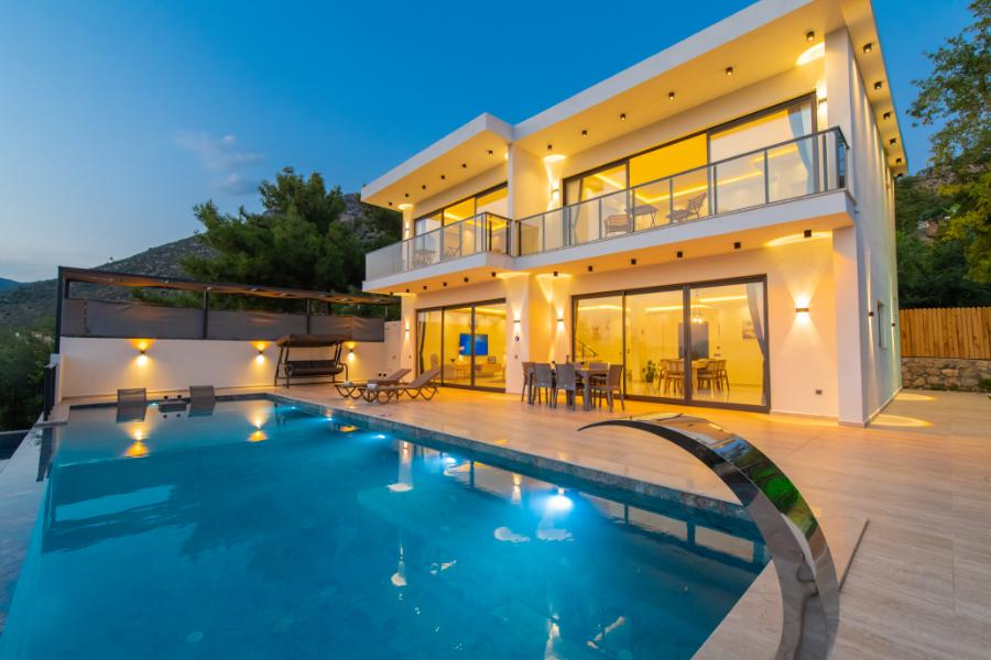 Kalkan Üzümlü Köyde 2+1 Özel Havuzlu Kiralık Lüks Villa DRM-1882