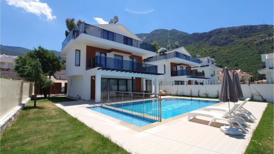Fethiye Ovacıkta 4+1 Özel Havuzlu Doğa Manzaralı Kiralık Lüks Villa DRM-1997