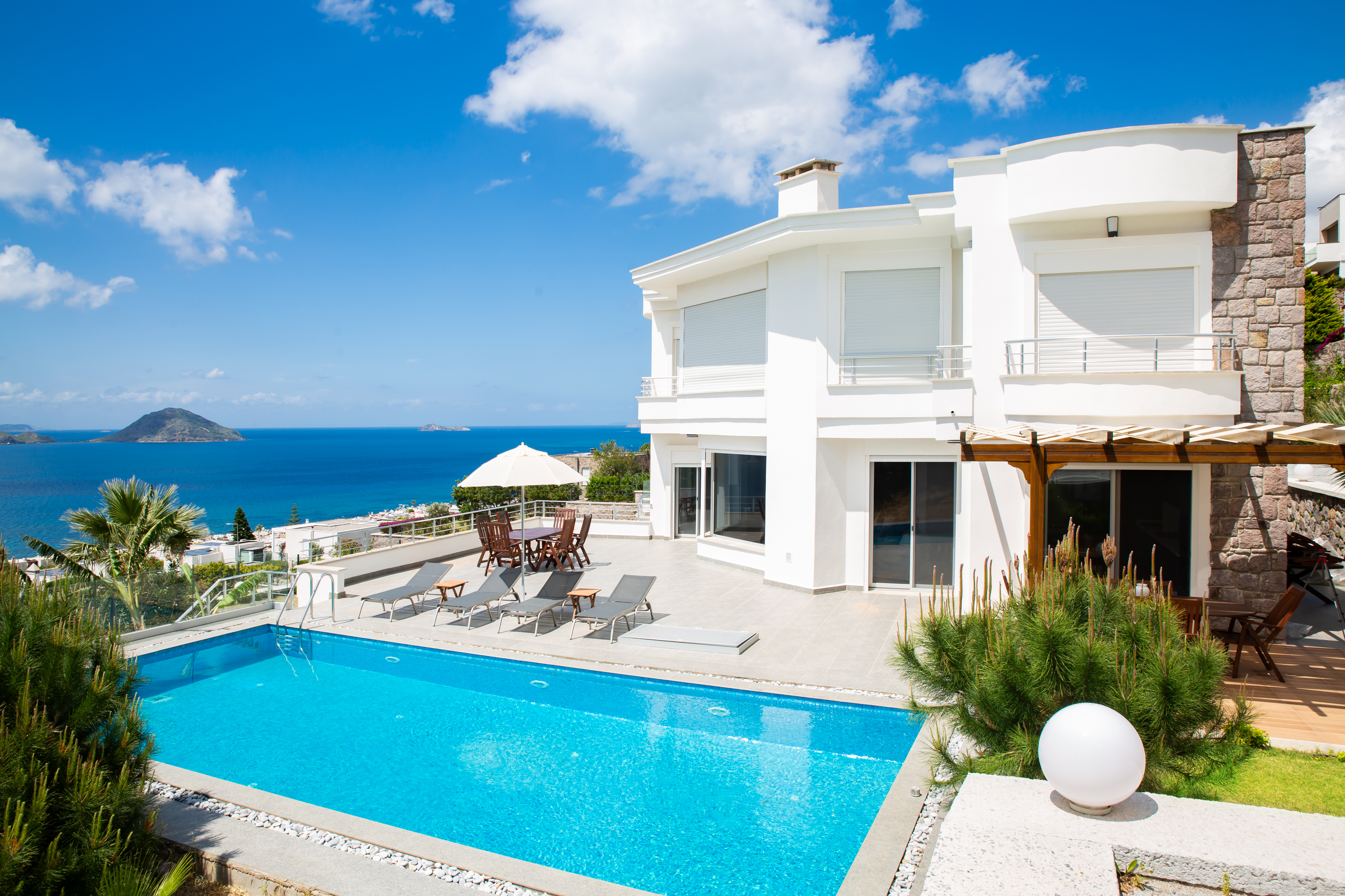 Turgutreiste 5 Odali Özel Havuzlu Deniz Manzarali Yazlik Kiralik Villa BD-4123